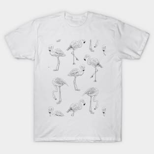 Flamingo pattern T-Shirt